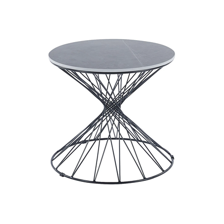 Холна маса AMIRA - бетон/черно