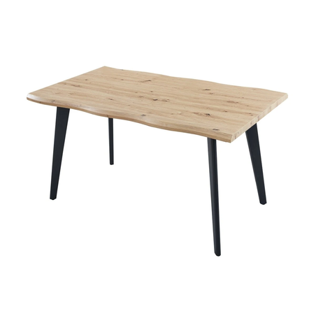Трапезна маса VICTOR - дъб небраска натур/черно