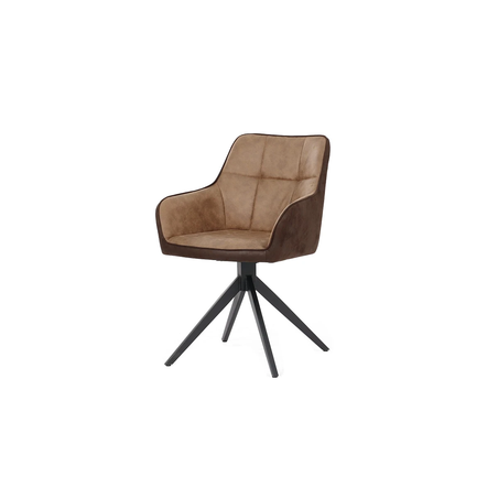 Трапезен стол К-346 - камел/кафяво/черно