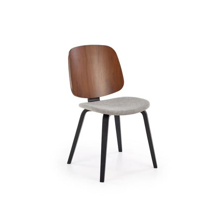 Трапезен стол К-563 - орех/сиво/черно