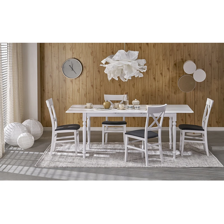 Трапезна маса NELSON разтегателна - бял