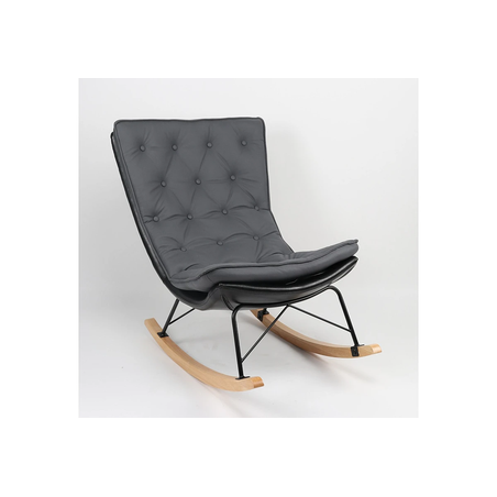 Люлеещ фотьойл ATLAS - сиво/черно/натурално