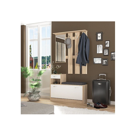 Портманто ORION дъб сонома/бяло мат