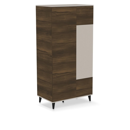 Гардероб RANDOM 2 S-1 2-крил - кашмир/орех/черно