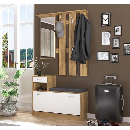 Портманто ORION дъб барок/бяло мат