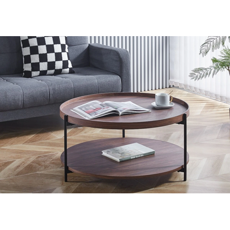 Холна маса ADRIANA - тъмен орех/черно