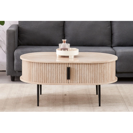 Холна маса ODRI - травентин/черно