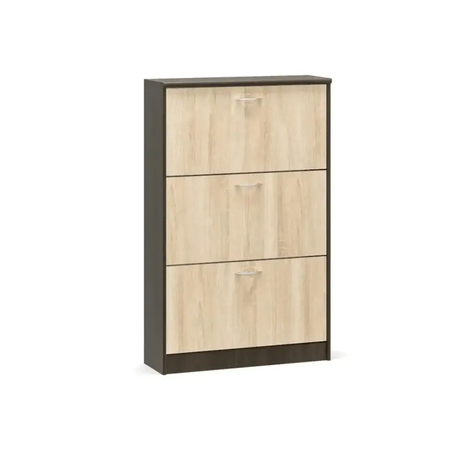 Шкаф за обувки с 3 врати 60/130 венге/дъб сонома