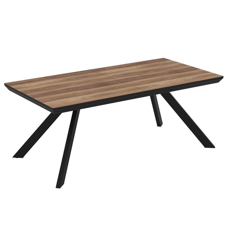 Трапезна маса CORIN  разтегателна - орех/черно