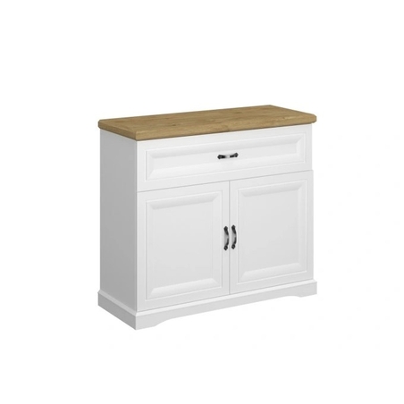 Скрин RIVA KOM 2D1S - бяло/дъб харбор