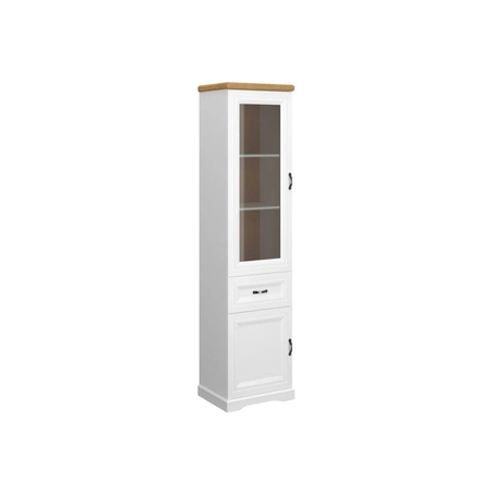 Витрина RIVA WIT 1D1W1S - бяло/дъб харбор