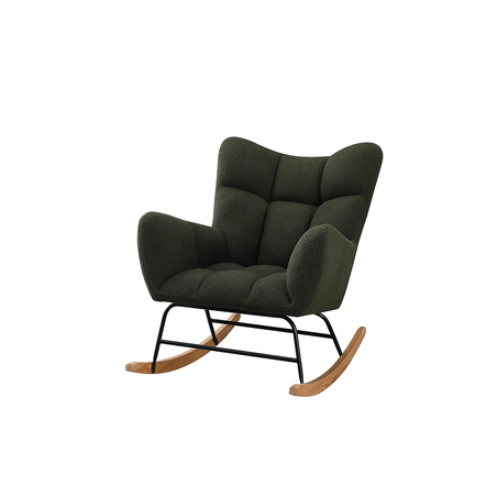 Люлеещ фотьойл STIV - тъмно зелено/натурално/черно