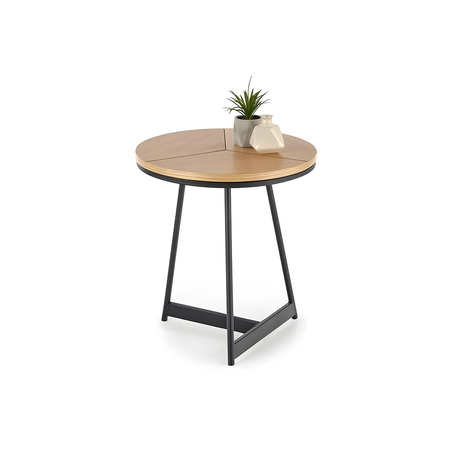 Холна маса KARIDA S кръгла - натурален дъб/черно