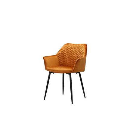 Трапезен стол К-329 - оранжево/черно