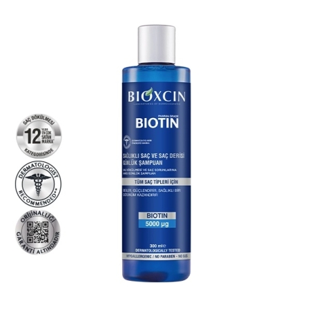 Bioxcin Шампоан с биотин B комплекс и термална вода за жизнена коса, 300ml
