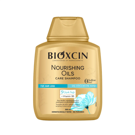 Шампоан Bioxcin с подхранващи масла и витамин B5 за суха и увредена коса