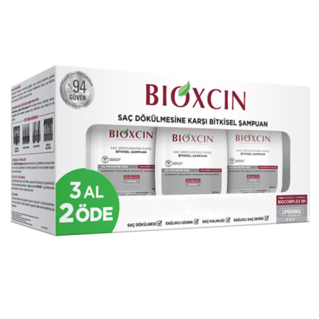 Комплект 3 опаковки Bioxcin Forte Шампоан с черен чесън против косопад 3x300ml