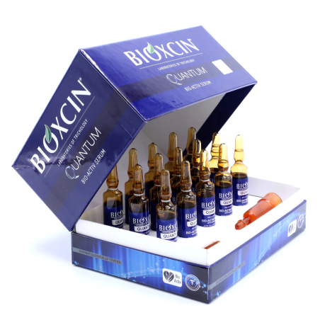 Ампули - Серум за коса с биоактивни пептиди Bioxcin Quantum против косопад 15х6мл