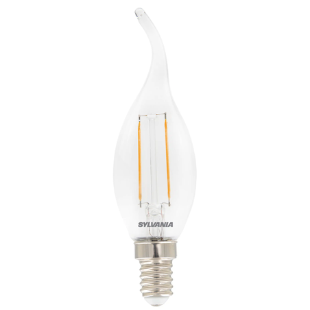 Декоративна LED крушка миньонка „BENT-TIP“ (извит връх), 2.5W, 250 lm, 2700K, цокъл E14