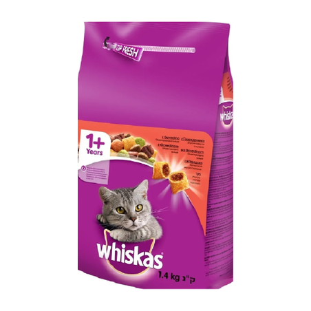 Whiskas - Beef - Суха храна за котки над 12 месеца с говеждо месо