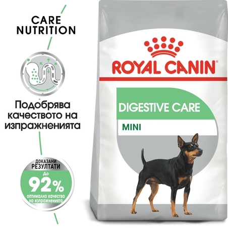ROYAL CANIN® CCN MINI DIGESTIVE CARE - за кучета в зряла и напреднала възраст от дребни породи (от 1 до 10 кг) - над 10 месеца - кучета предразположени към храносмилателна чувствителност