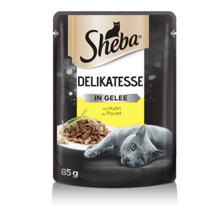 Sheba fine flakes Chicken in jelly - пауч с пилешко в желе 85 гр