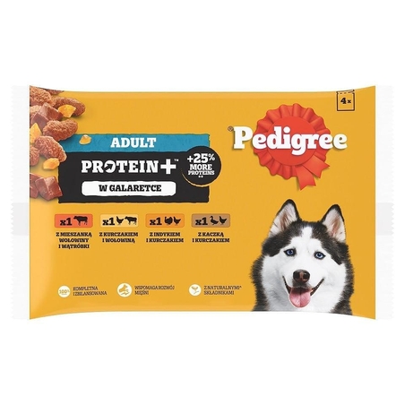 Пауч за кучета PEDIGREE Adult Protein+ 4x100 гр