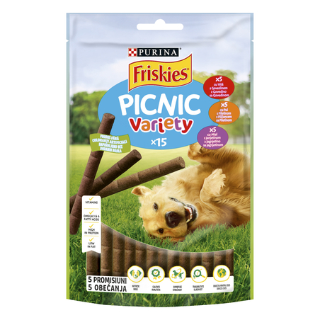PURINA® FRISKIES® Dog Picnic  Лакомство за кучета в зряла възраст, Асорти , 126 гр