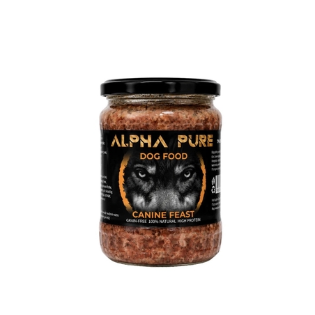 Alpha Pure -  храна за подрастващи  кучета със пиле и зеленчуци - 8 броя x 500 гр.