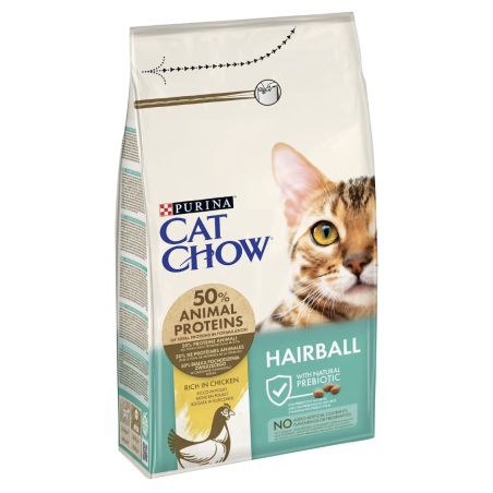 PURINA® CAT CHOW® Hairball Control с Naturium™, Пиле, суха храна