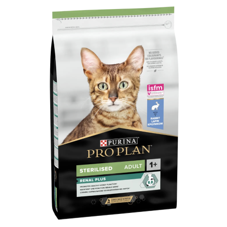 PURINA® PRO PLAN® STERILISED, за кастрирани котки в зряла възраст, със заек, суха храна