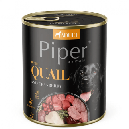 Piper Adult Quail & Cranberry - консерва с пъдпъдък, 800 гр