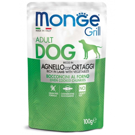 Monge Grill Adult Dog Chunkies rich in Lamb with Vegetables, агнешко и зеленчуци