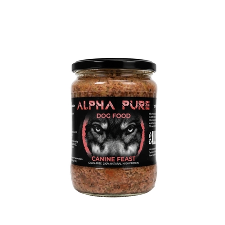 Alpha Pure -  храна за възрастни кучета със говеждо и зеленчуци - 8 броя x 500 гр.