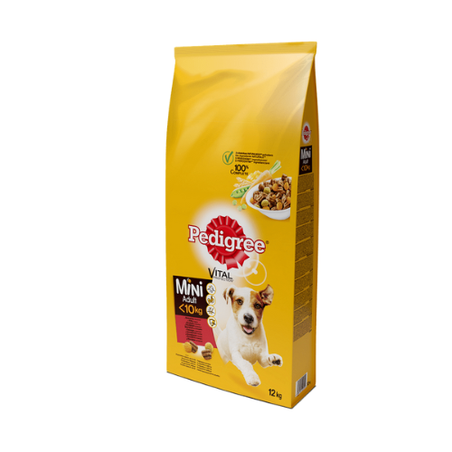 PEDIGREE гранули за дребни породи с говеждо и зеленчуци - 12 кг