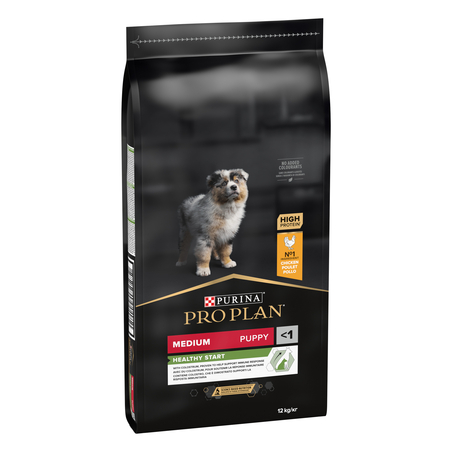 PURINA® PRO PLAN® Dog Medium Puppy HEALTHY START за малки кученца от средни породи, суха храна, с високо съдържание на пиле