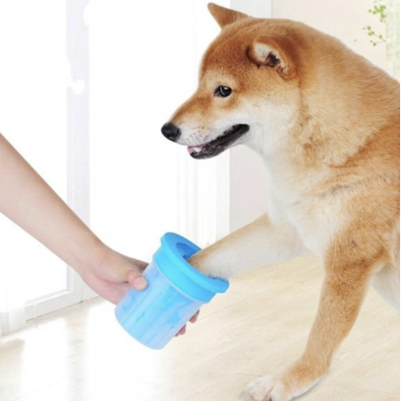Съд за измиване на лапи на домашен любимец - синьо