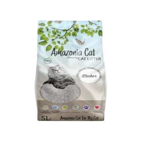 Тоалетна за коте „Amazonia Cat“ – аромат зелена ябълка, 5 л / 4 кг