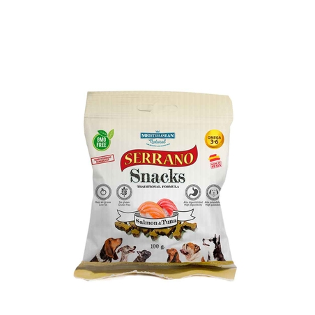 Serrano Snack for Dog Salmon and Tuna меко лакомство с вкус на сьомга и риба тон