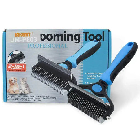 Двустранна четка за кучета и котки 2 в 1