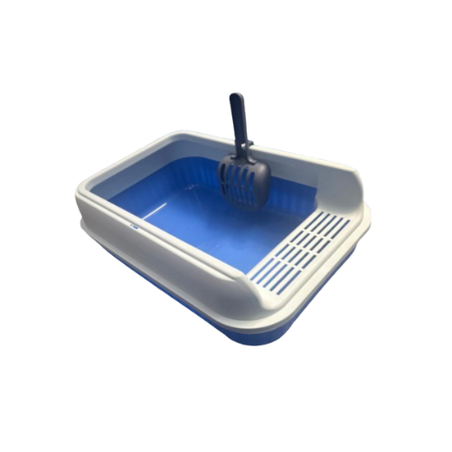 Съд за котешка тоалетна с висок борд – пластмаса, 35x48x20 см