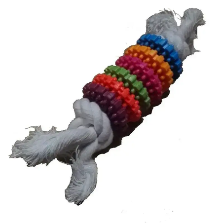 Играчка за кучета – въже с рингове, 22 см