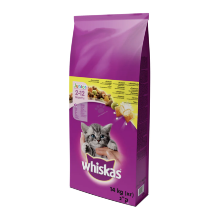 Whiskas Chicken Junior - с пилешко месо,за котенца от 1 до 12 месеца - 14 кг