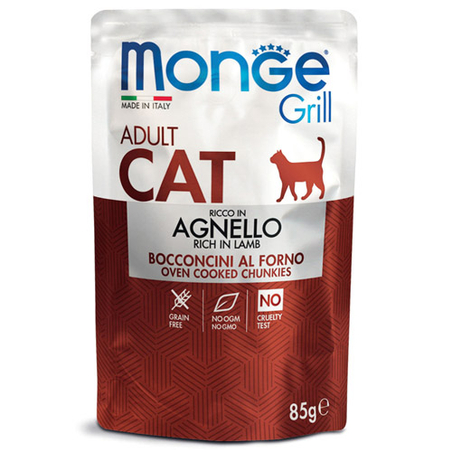 Monge Grill Adult Cat – Chunkies in Jelly – Lamb, агнешко