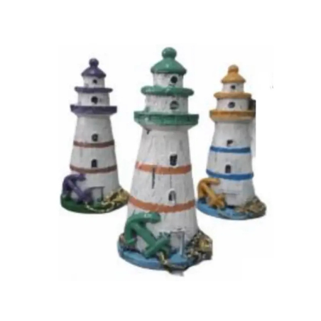 Морски фар с котва за украса и декорация на аквариуми