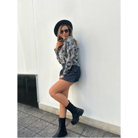 Ежедневна блуза със свободна кройка – Арт принт