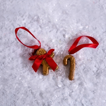 Джинджифилово човече от еко смола – коледна украса и подарък