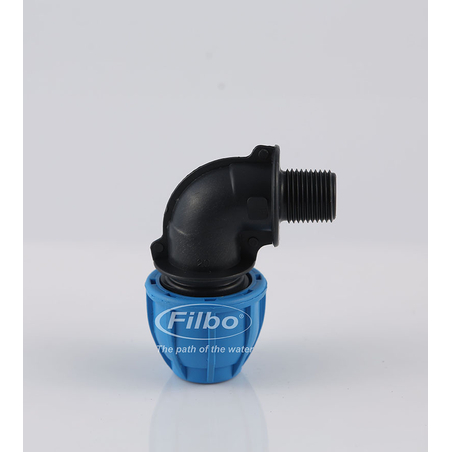 ПЕ Коляно мъжка резба ф20-1/2