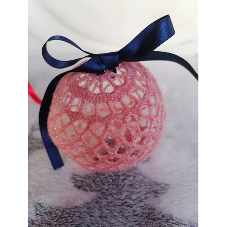 Коледна топка розова