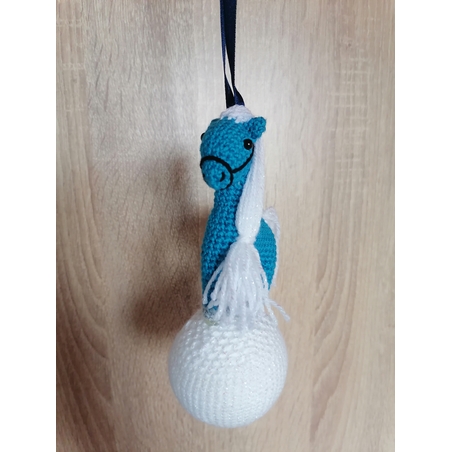 Коледно конче синьо